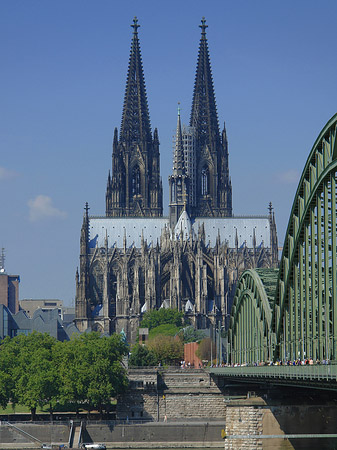 Foto Hohenzollernbrücke beim Kölner Dom - Köln