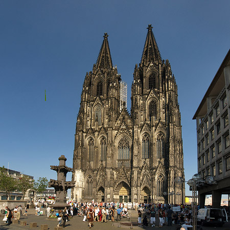 Kreuzblume vor Kölner Dom Foto 