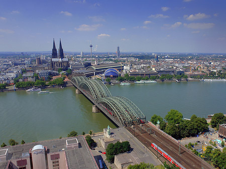 Hohenzollernbrücke und Kölner Dom Foto 