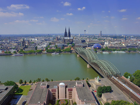 Hohenzollernbrücke und Kölner Dom