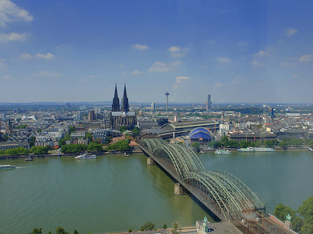 Foto Hohenzollernbrücke und Kölner Dom