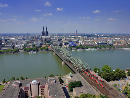 Hohenzollernbrücke und Kölner Dom