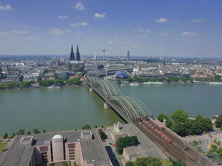 Hohenzollernbrücke und Kölner Dom Foto 