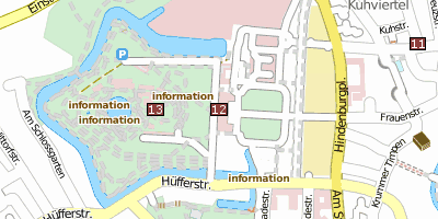 Stadtplan Fürstbischöfliches Schloss Münster Münster